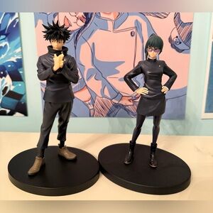 Anime official collectible figures jujutsu kaisen megumi and maki